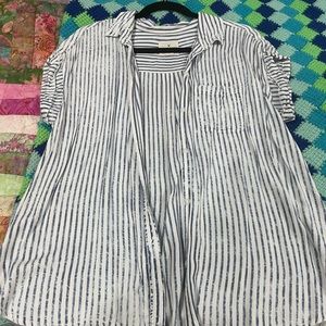 American eagle button up short sleeve top